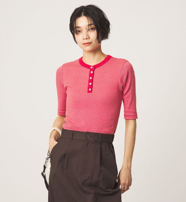 UNITED ARROWS green label relaxing「＜Robert P. Miller＞ヘンリーネック 5分袖 プルオーバー カットソー」|Tシャツ・カットソー|