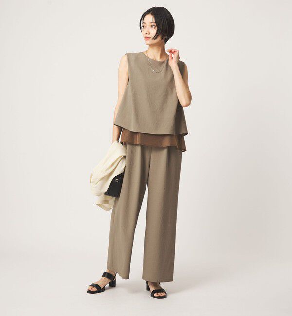 UNITED ARROWS green label relaxing「【結論シリーズ】ダブルフレアオールインワン［size SHORT/TALLあり］」|オールインワン|