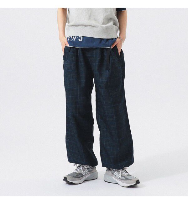 BEAMSBOY「【別注】Gramicci / チェック イージーパンツ」|チノ|NAVY