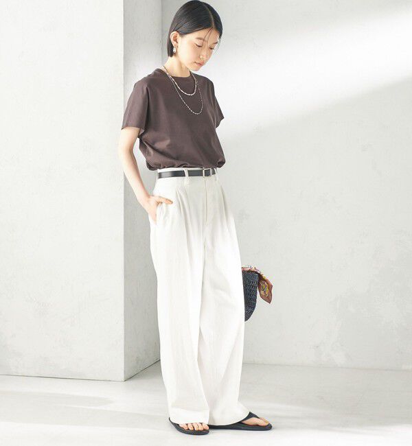SHIPS for women「《一部追加予約》〈接触冷感〉ポンチ ドルマン TEE」|Tシャツ・カットソー|
