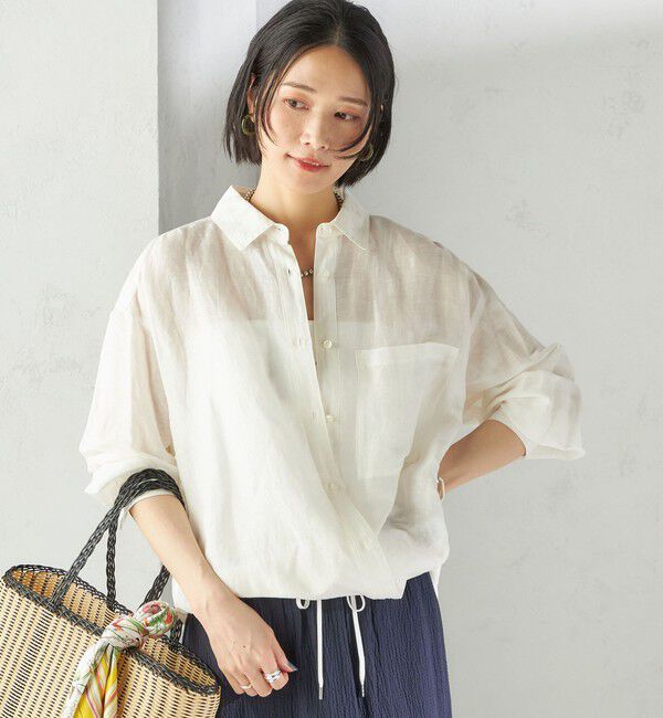 SHIPS for women「樹脂 フープ イヤリング M」|イヤリング|