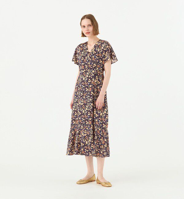 Ballsey「フィールドフラワープリント カシュクールワンピース」|ワンピース|