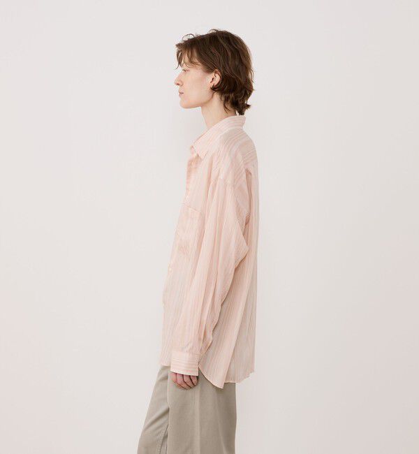 GALERIE VIE「セルロースシルクブロード メンズライクシャツ」|シャツ・ブラウス|