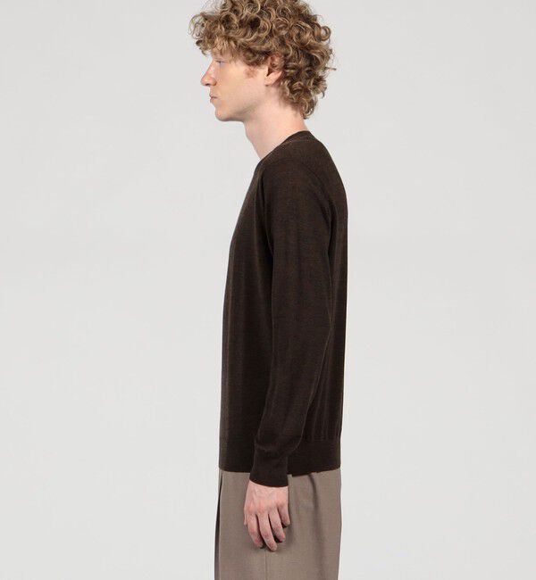 TOMORROWLAND MENS「TOMORROWLAND tricot スーパーファインメリノウール クルーネックプルオーバー S-WOOL」|ニット・セーター|