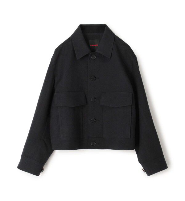 CABaN「ドライウール ショートブルゾン」|ダッフルコート|69 ネイビー