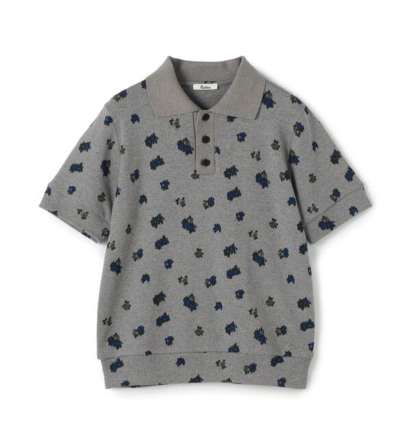 Edition「コットンモダール フライス プリントポロ」|ポロシャツ|16 グレー系