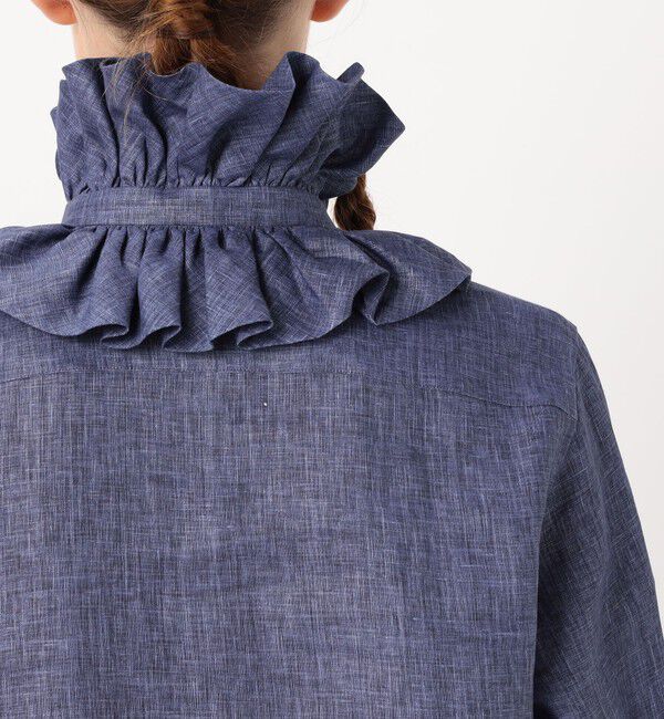 TOMORROWLAND BUYING WEAR「BOURRIENNE PASTEL リネン ラッフルカラーシャツ」|シャツ・ブラウス|