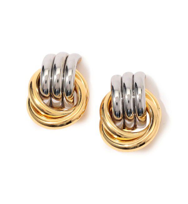 TOMORROWLAND GOODS「Kenneth Jay Lane S&G knot ピアス」|ピアス|92 ゴールド系