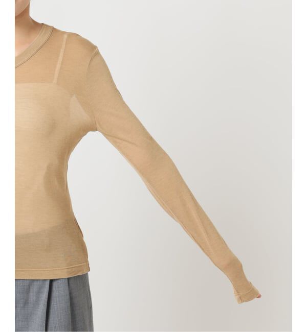  「ASHER SASKIA LONGSLEEVE MICRO V L266-J134：Tシャツ」|Tシャツ・カットソー|
