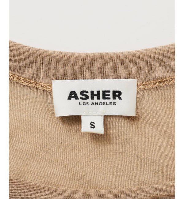  「ASHER SASKIA LONGSLEEVE MICRO V L266-J134：Tシャツ」|Tシャツ・カットソー|