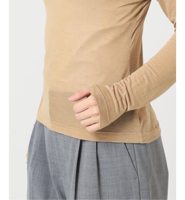  「ASHER SASKIA LONGSLEEVE MICRO V L266-J134：Tシャツ」|Tシャツ・カットソー|