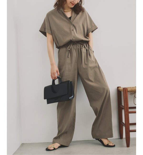 Spick and Span「《一部店舗+WEB限定 / 追加》フィブリルオールインワン」|オールインワン|カーキ