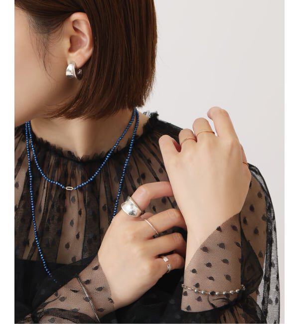 Spick and Span「【SAMH by LILAS】ワイド平甲丸ピアス SV（両耳）」|ピアス|