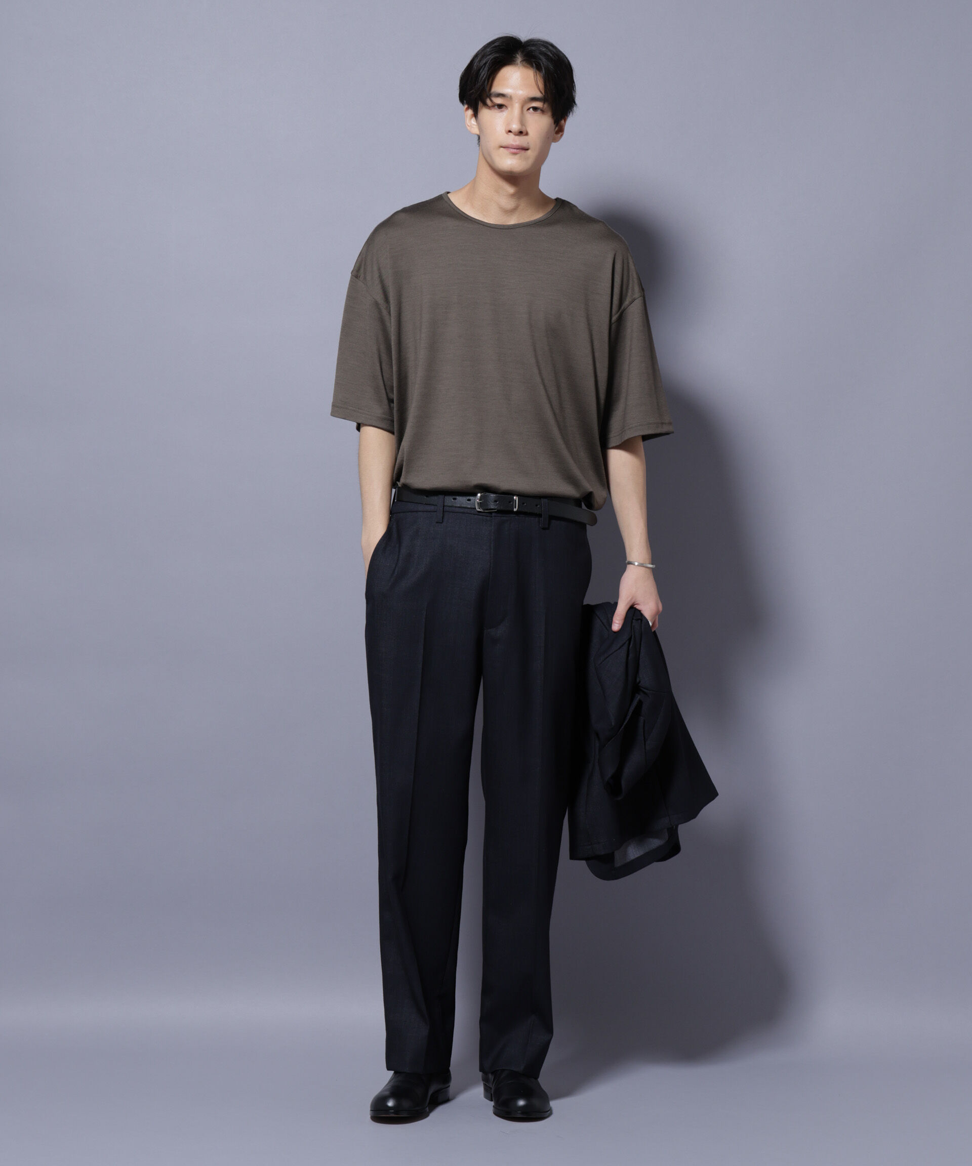 nano･universe「「N TROUSERS PREMIUM」ウールデニムストレートパンツ/STRETCH(セットアップ可)」|スーツ|