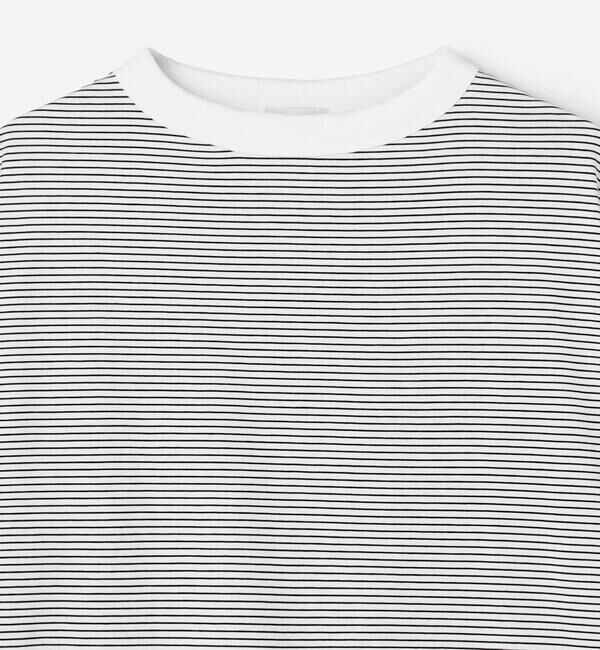 handvaerk「handvaerk | 60/2 ボトルネックTシャツ STRIPE WOMEN」|Tシャツ・カットソー|