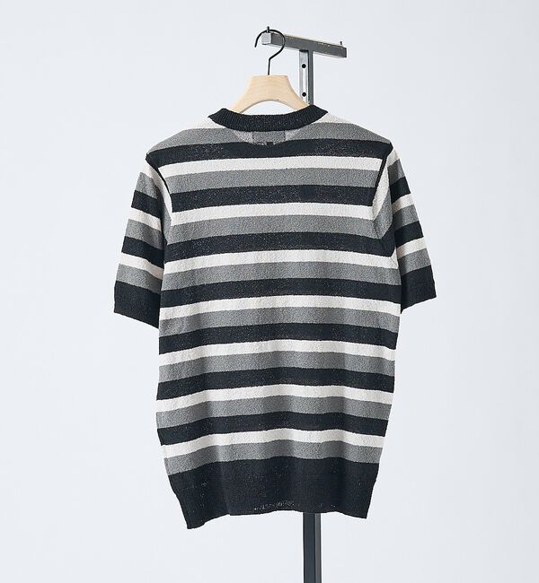 ABAHOUSE「ブークレー マルチボーダー ニットTシャツ」|ニット・セーター|