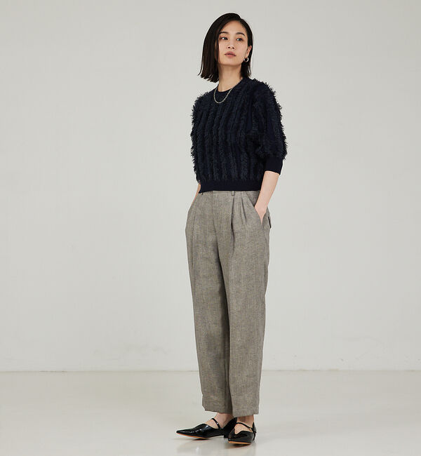 qualite「【セットアップ対応】ラメリネンタックパンツ」|その他|