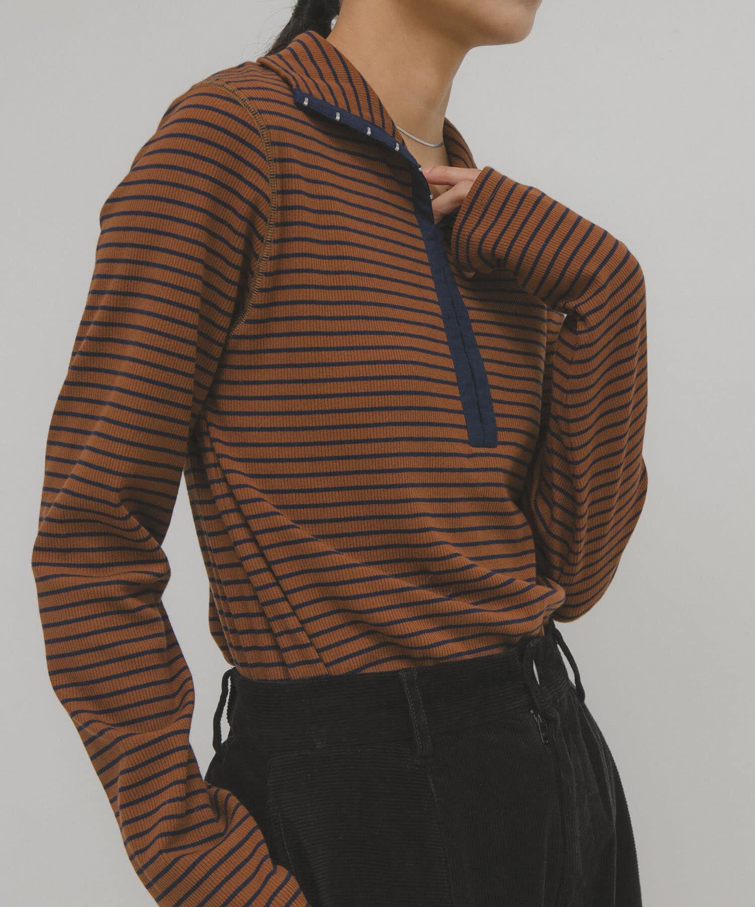  「タートルホックボーダートップス」|Tシャツ・カットソー|