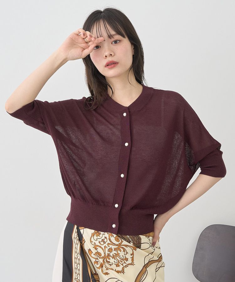 earth music&ecology「【接触冷感】シアードルマンカーディガン」|カーディガン|Brown