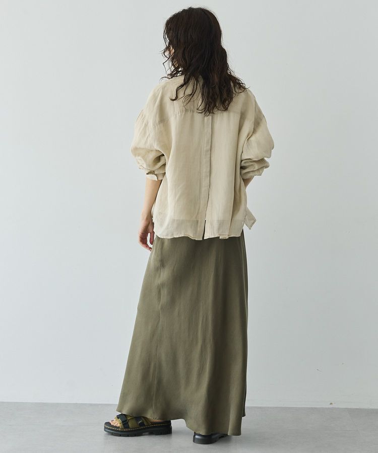 GARAGE OF GOOD CLOTHING「リネンポケット付きクロップドシャツ」|シャツ・ブラウス|
