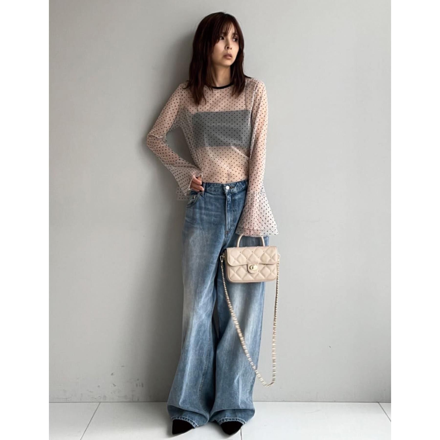 DRESSTERIOR「ヴィンテージ加工ワイドデニムパンツ」|デニム|