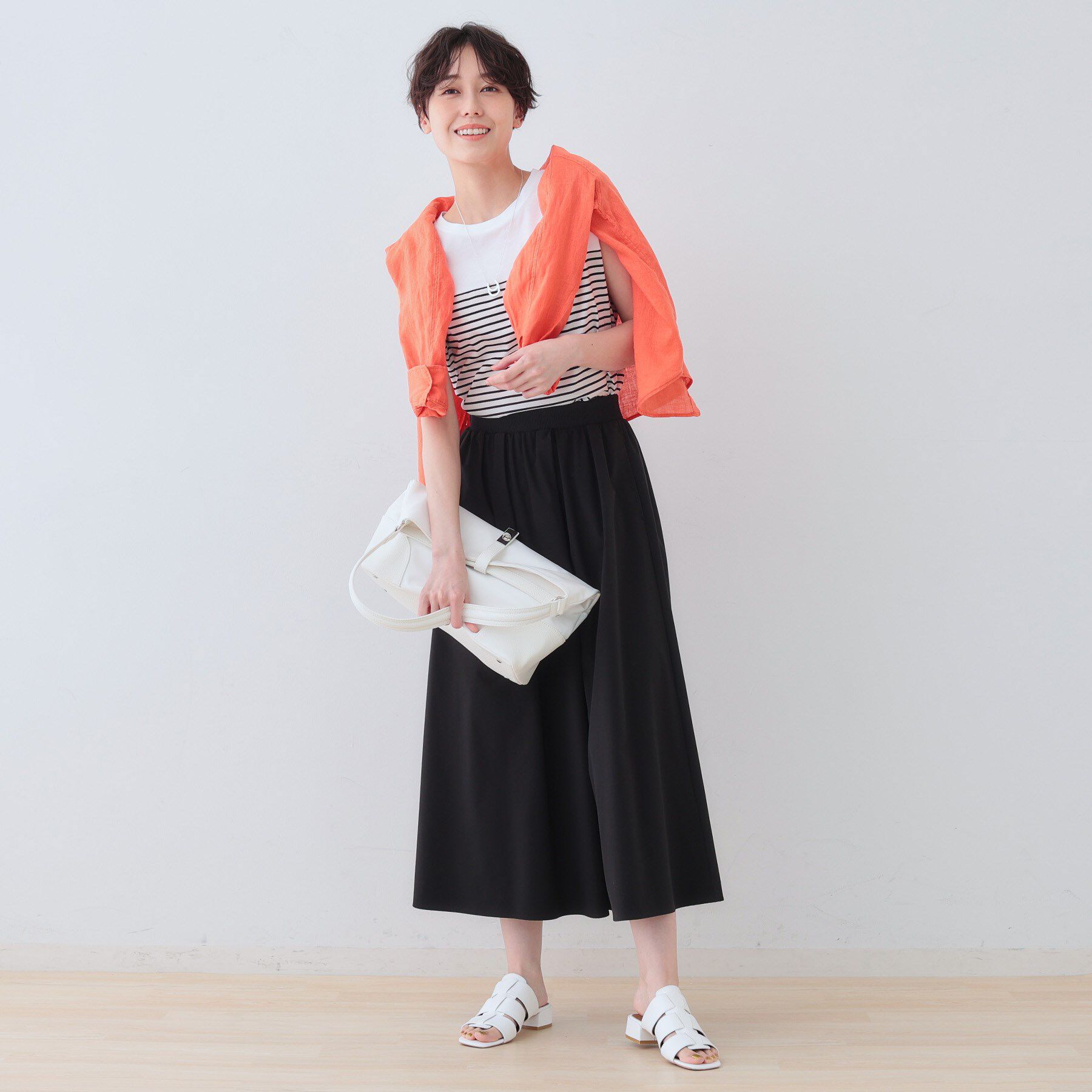 INDIVI「【通気性◎撥水／UVケア／SETUP可能】アクティブスカート」|スカート|