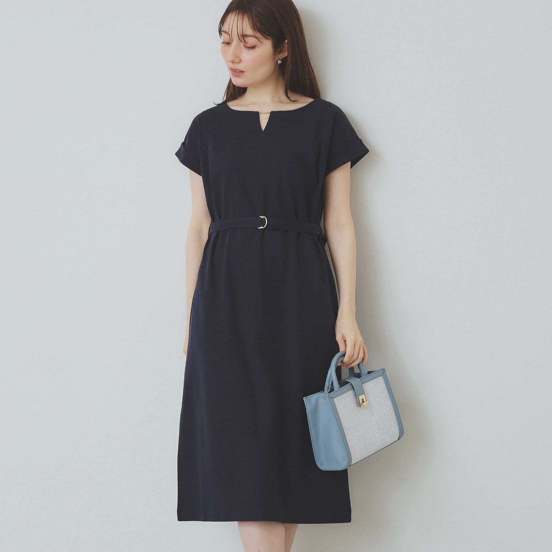 index「《5色展開／XS-3Lサイズ》Iラインシルエットワンピース【UV／接触冷感／洗濯機洗い可】」|ワンピース|