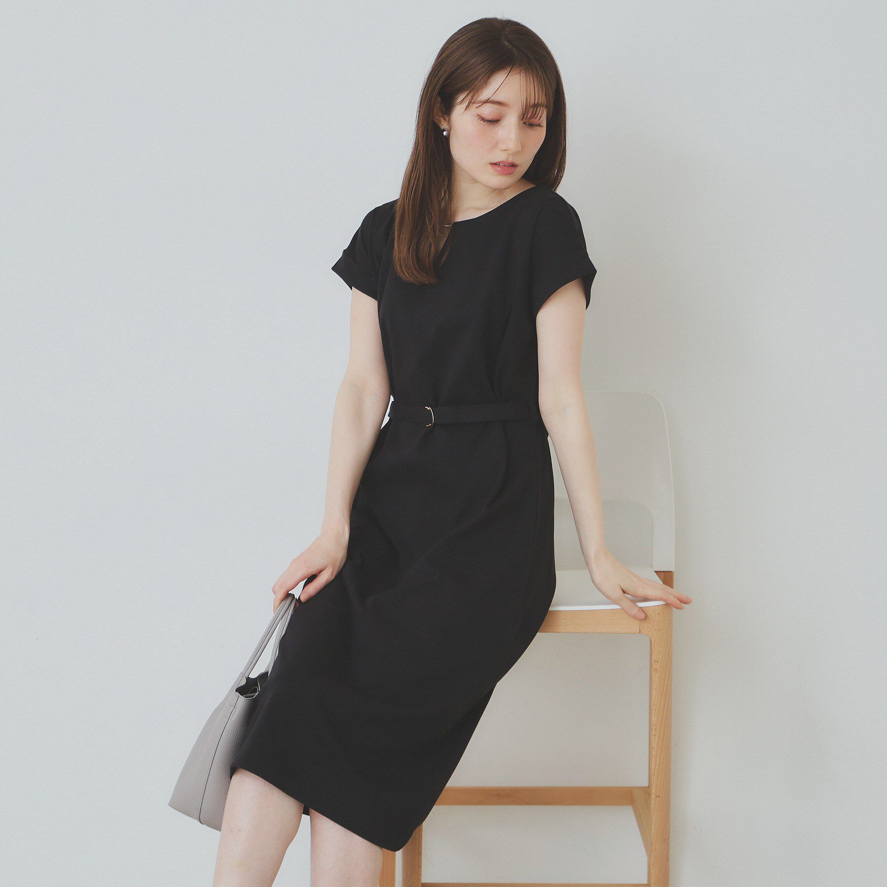 index「《5色展開／XS-3Lサイズ》Iラインシルエットワンピース【UV／接触冷感／洗濯機洗い可】」|ワンピース|