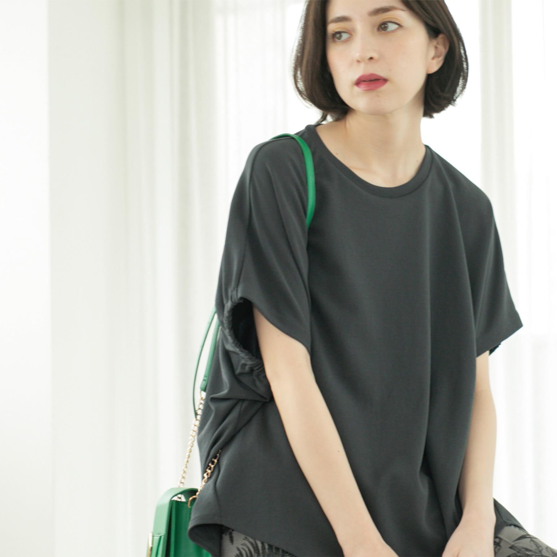 OPAQUE.CLIP「リラクシードルマンスリーブトップス【UV／吸水速乾／洗濯機洗い可】」|Tシャツ・カットソー|