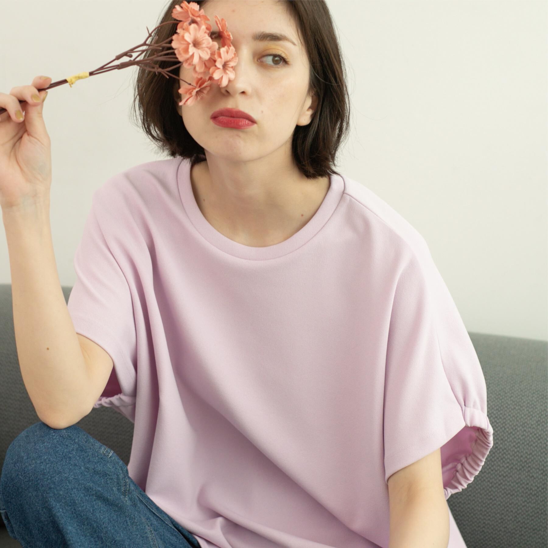 OPAQUE.CLIP「リラクシードルマンスリーブトップス【UV／吸水速乾／洗濯機洗い可】」|Tシャツ・カットソー|