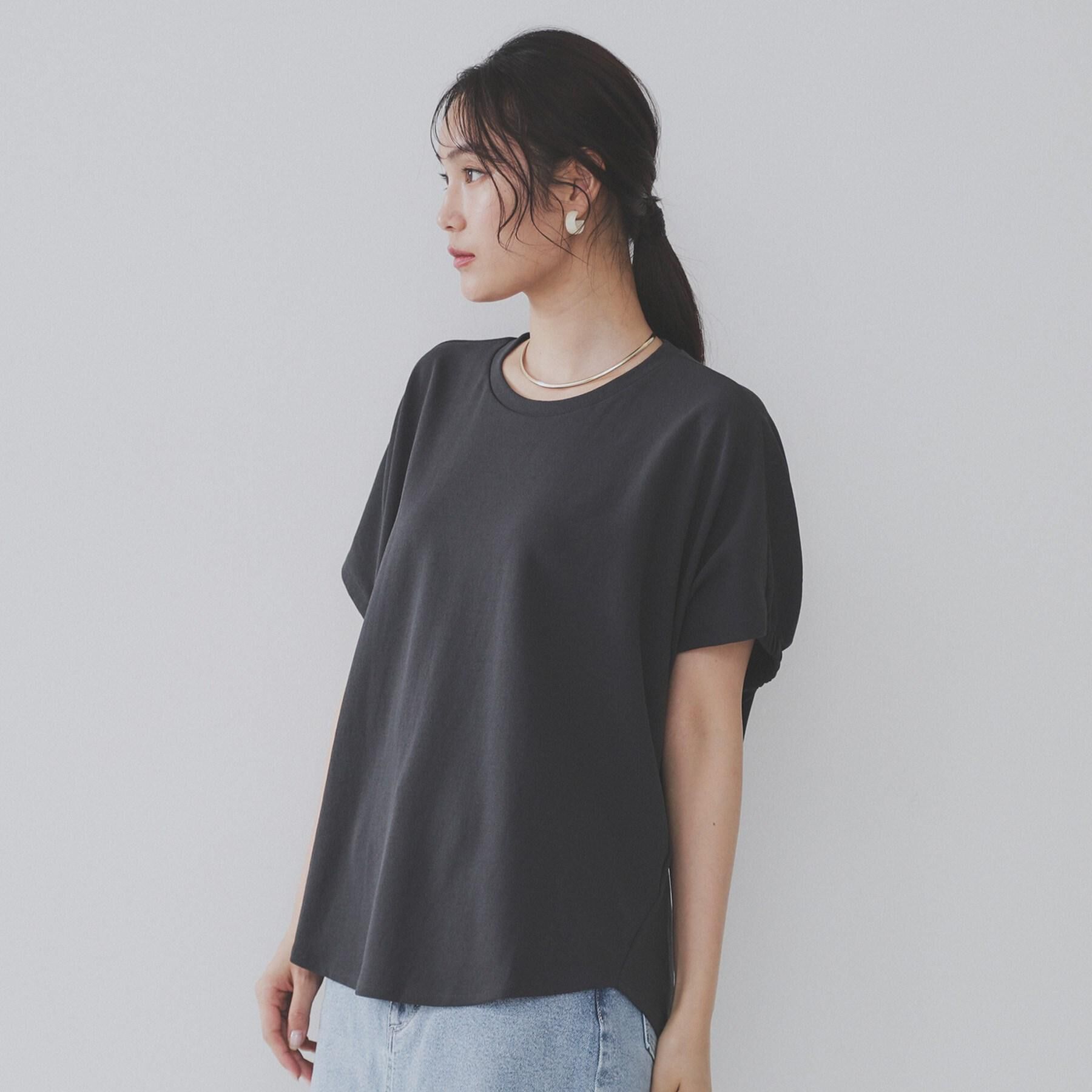 OPAQUE.CLIP「リラクシードルマンスリーブトップス【UV／吸水速乾／洗濯機洗い可】」|Tシャツ・カットソー|
