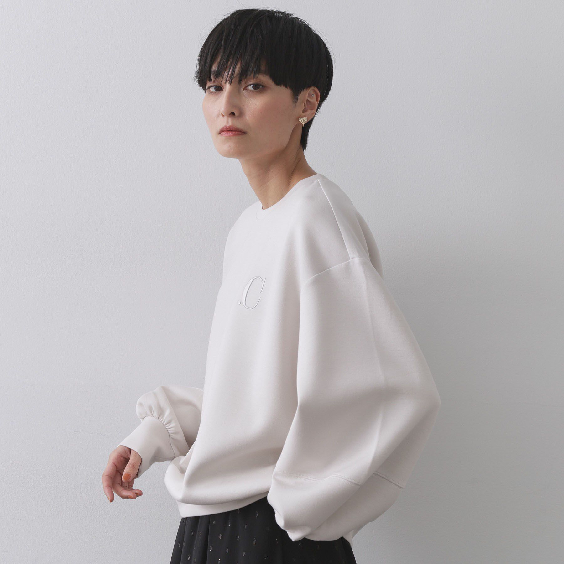 OPAQUE.CLIP「ワンポイント刺繍ダンボールトップス【UVケア／洗濯機洗い可】」|Tシャツ・カットソー|