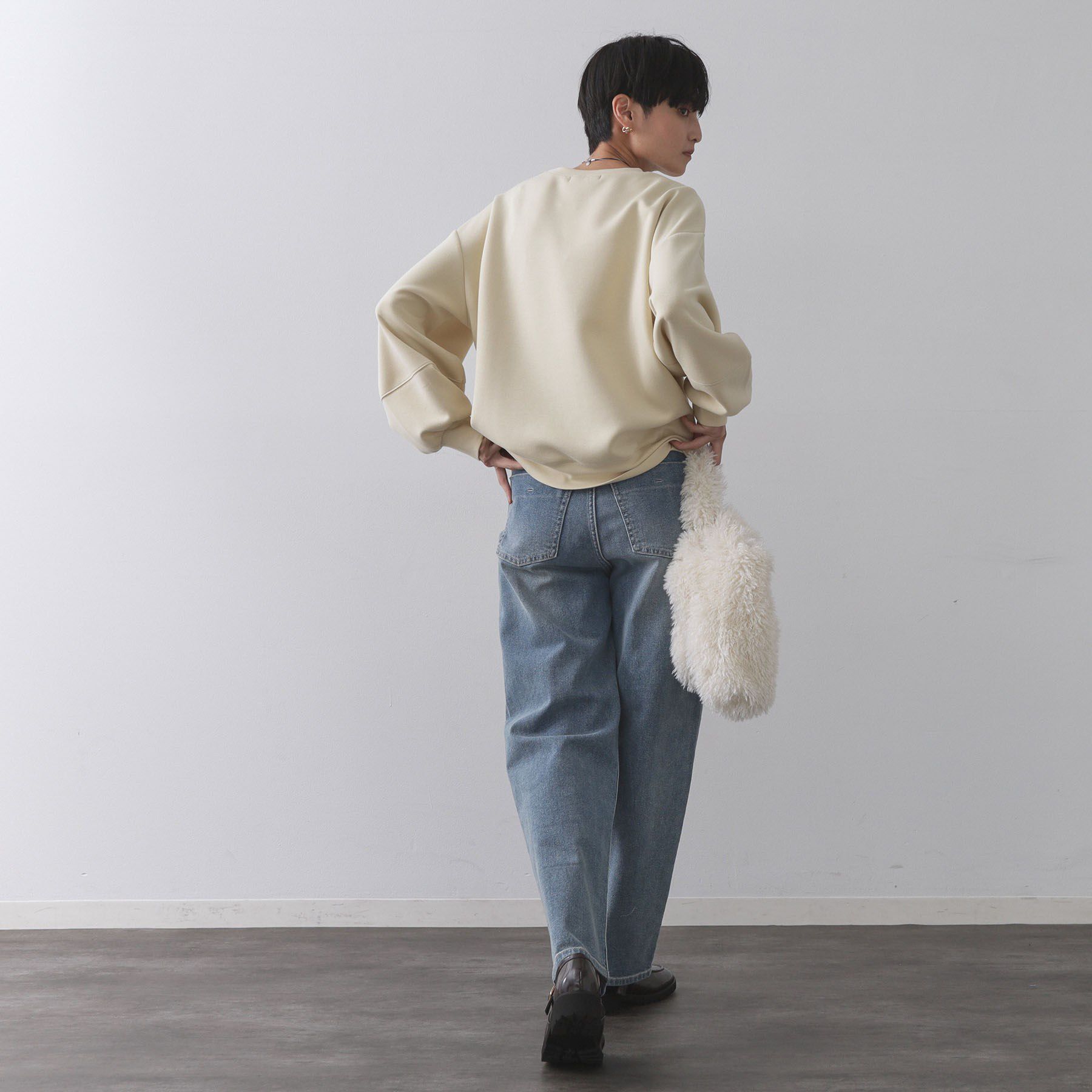 OPAQUE.CLIP「ワンポイント刺繍ダンボールトップス【UVケア／洗濯機洗い可】」|Tシャツ・カットソー|