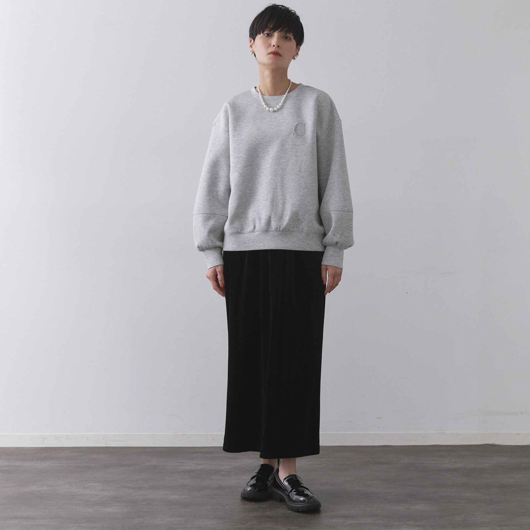 OPAQUE.CLIP「ワンポイント刺繍ダンボールトップス【UVケア／洗濯機洗い可】」|Tシャツ・カットソー|