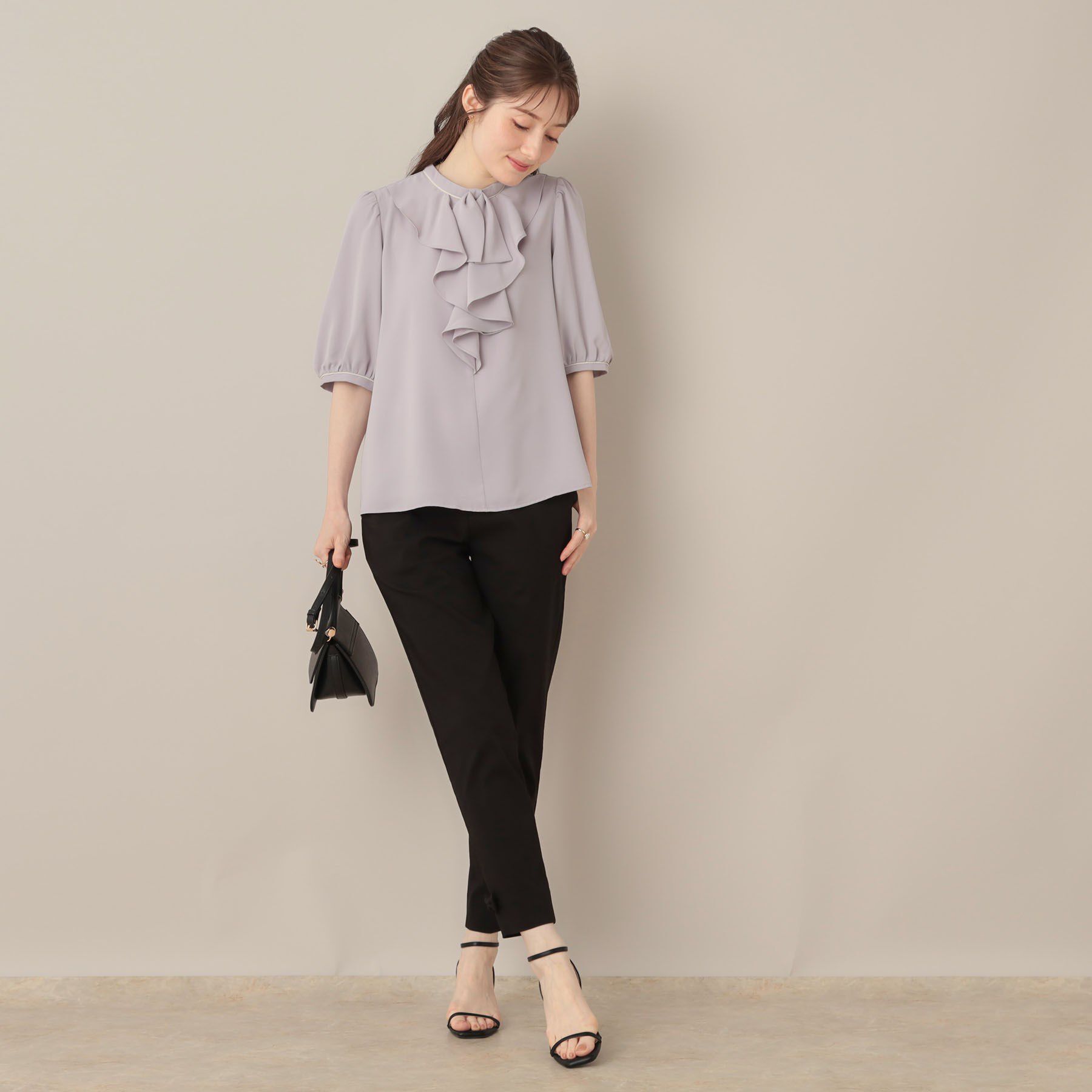 Couture broach「【らくちん・キレイ見え】リボンハイパーストレッチパンツ」|その他|