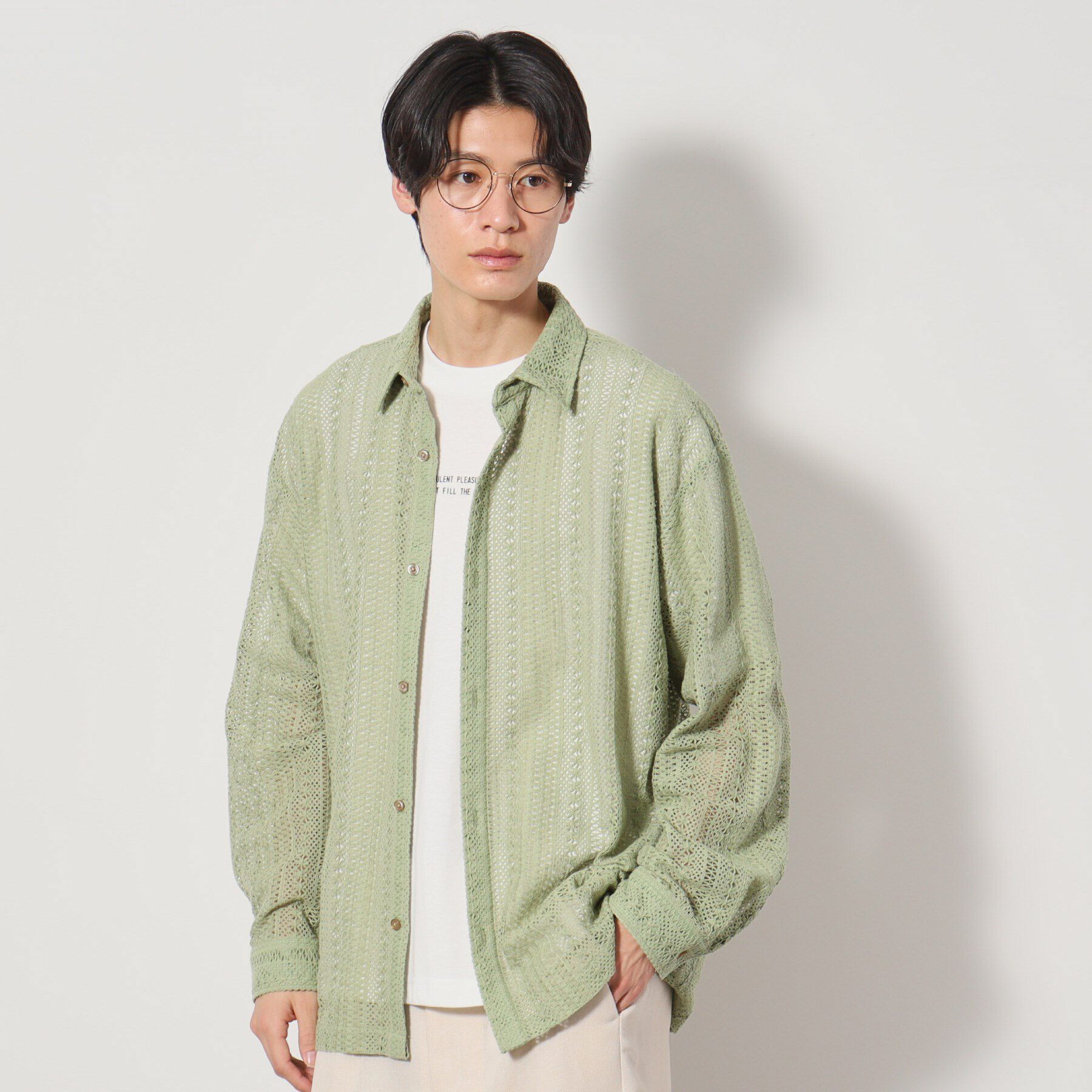 THE SHOP TK「レースシャツ+半袖Tシャツ セットアイテム」|シャツ・ブラウス|