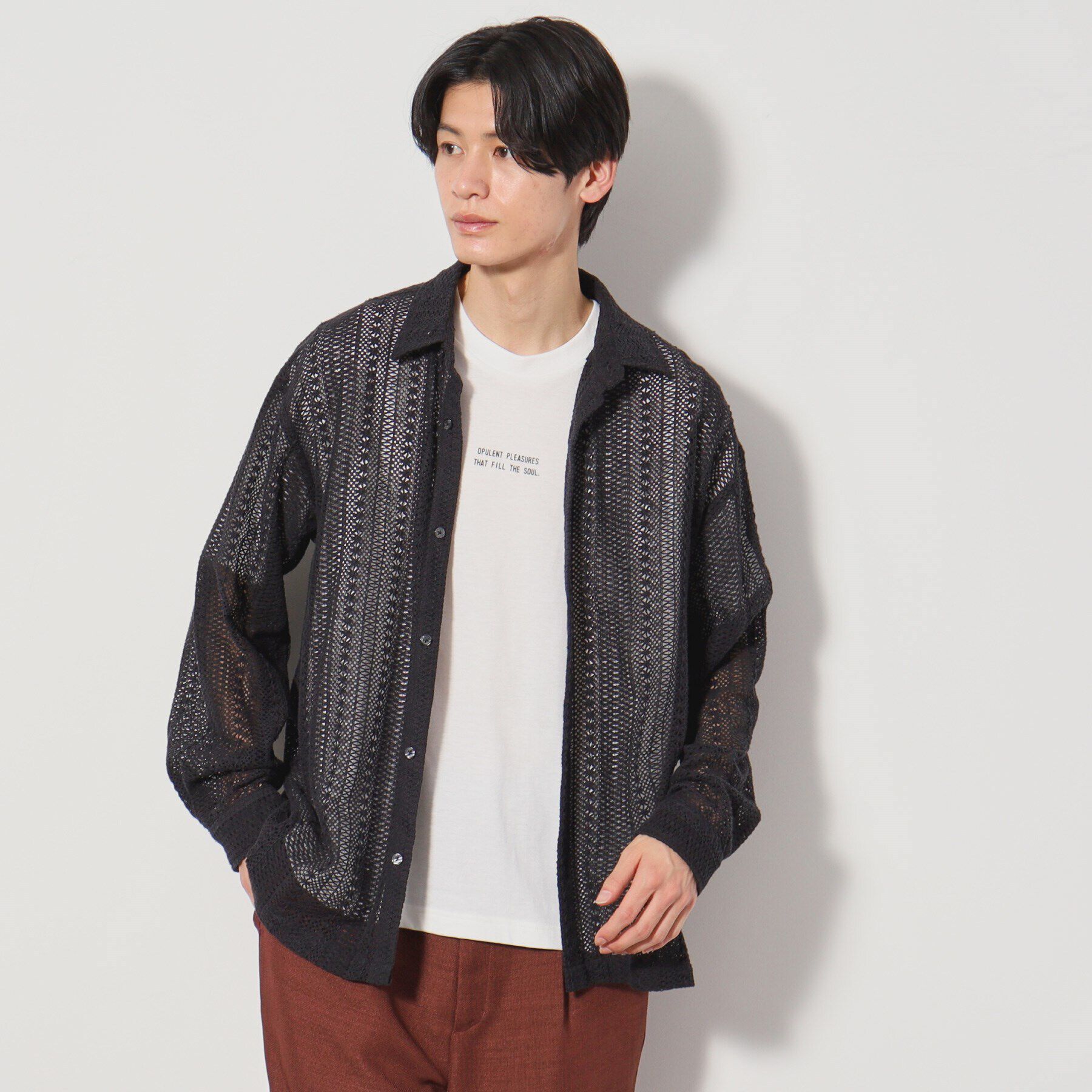 THE SHOP TK「レースシャツ+半袖Tシャツ セットアイテム」|シャツ・ブラウス|