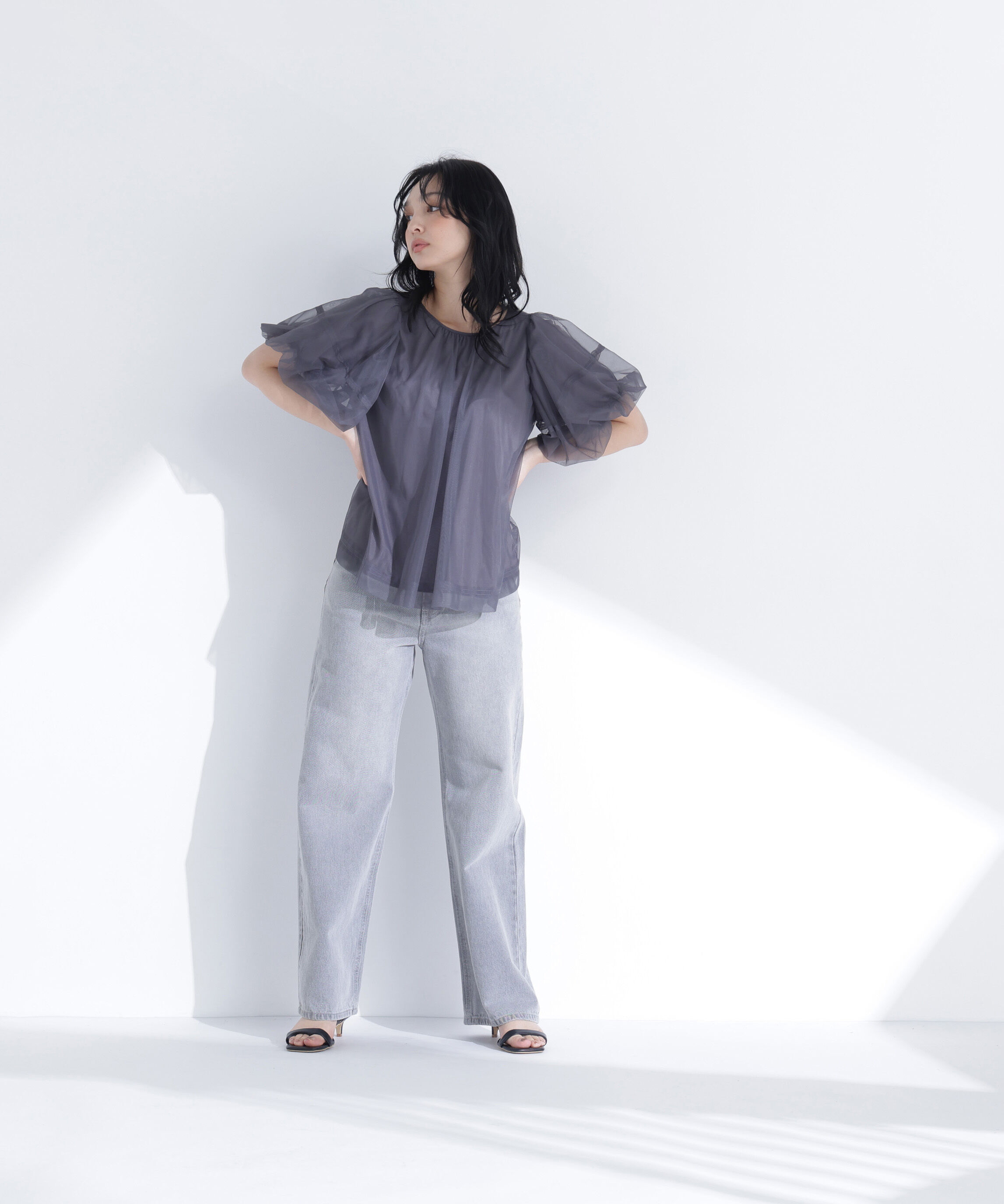  「チュールレイヤードトップス」|Tシャツ・カットソー|