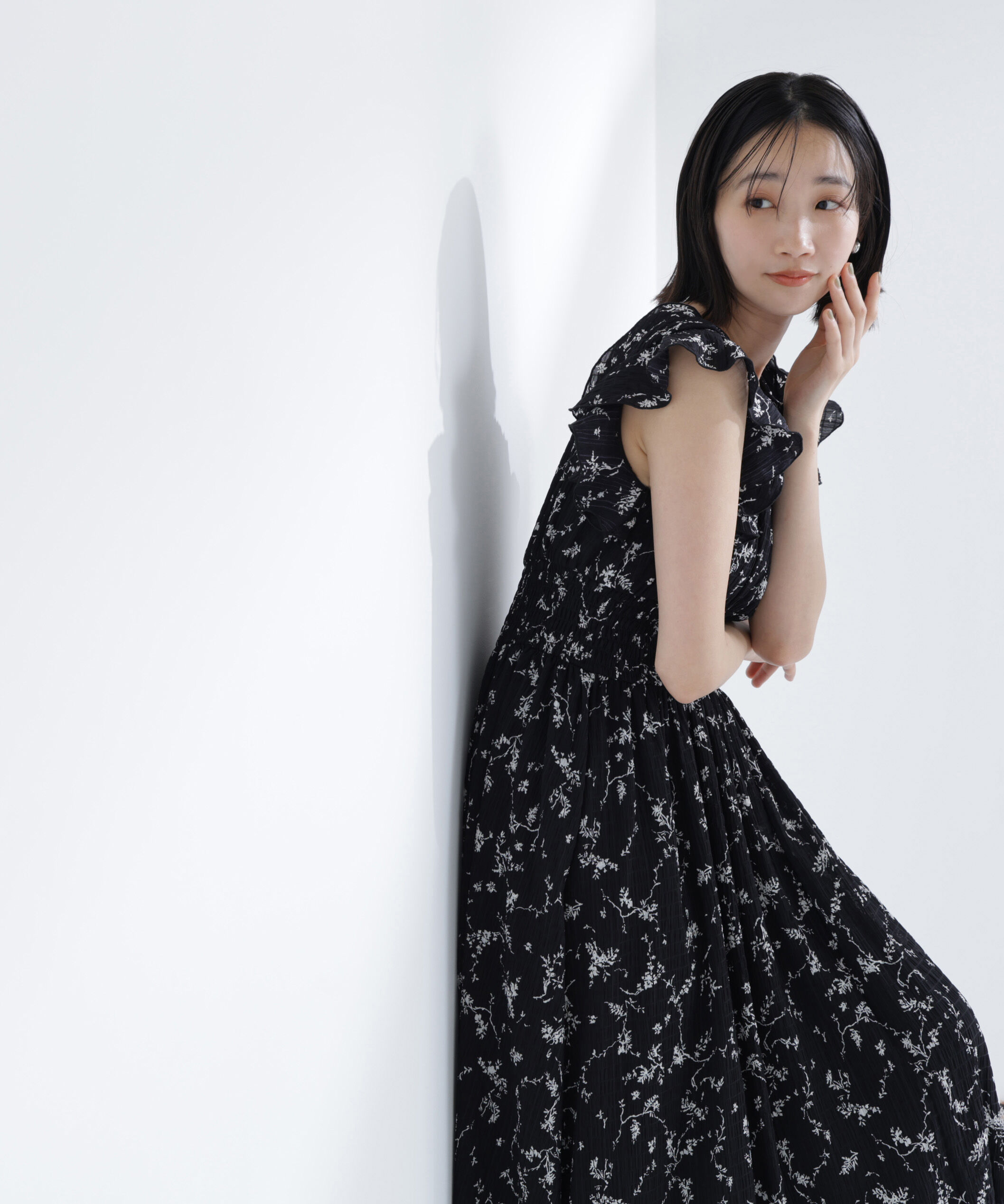  「フラワープリントフリルワンピース」|ワンピース|クロベース2