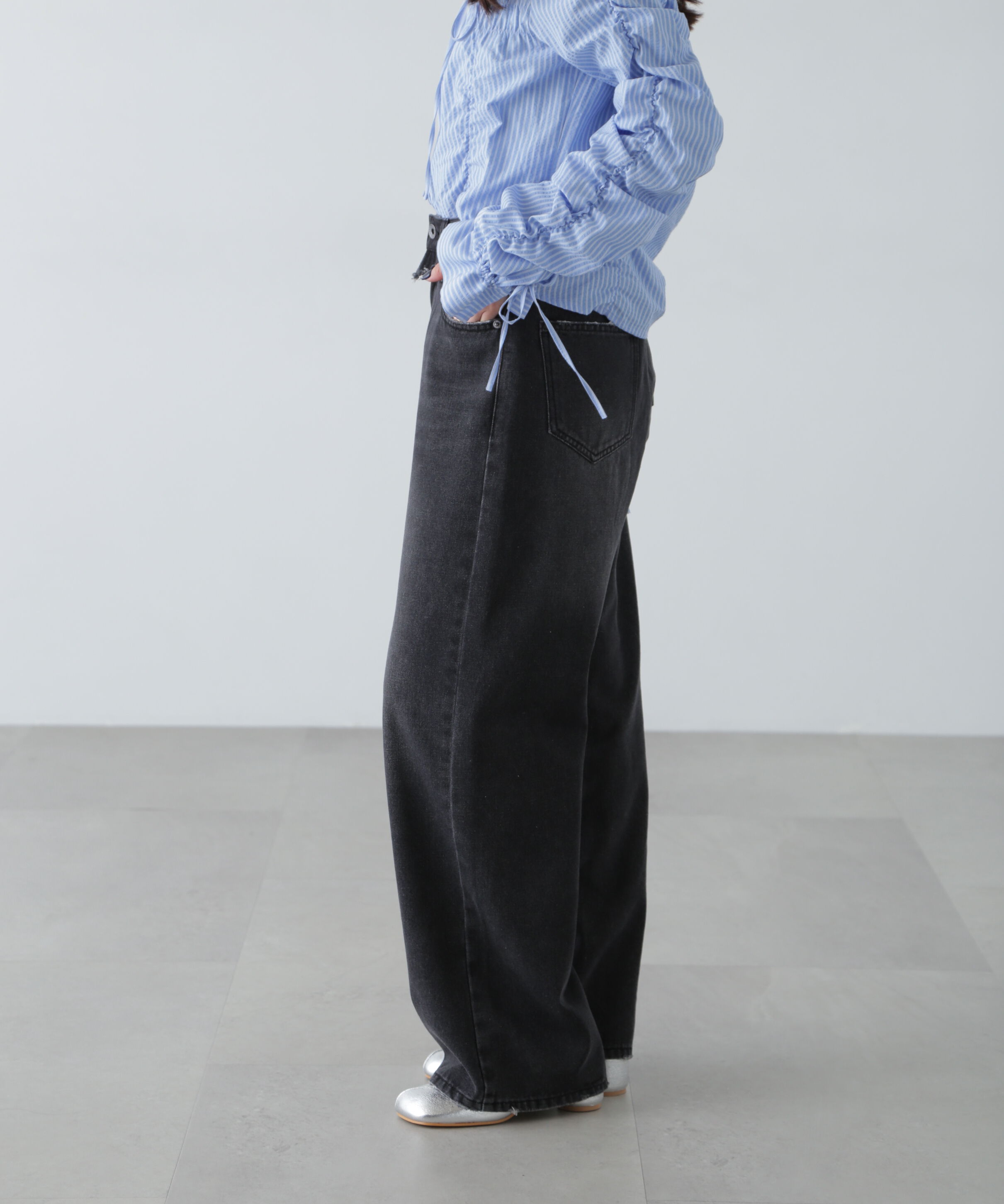  「ヨークレイヤードワイドデニムパンツ」|その他|