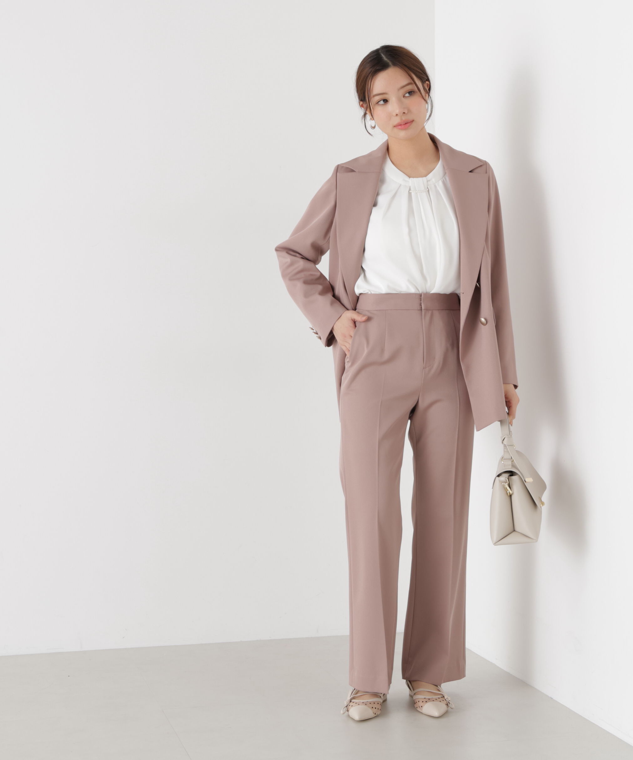 PROPORTION BODY DRESSING「美ラインフレアパンツ 25AW」|その他|ベージュ