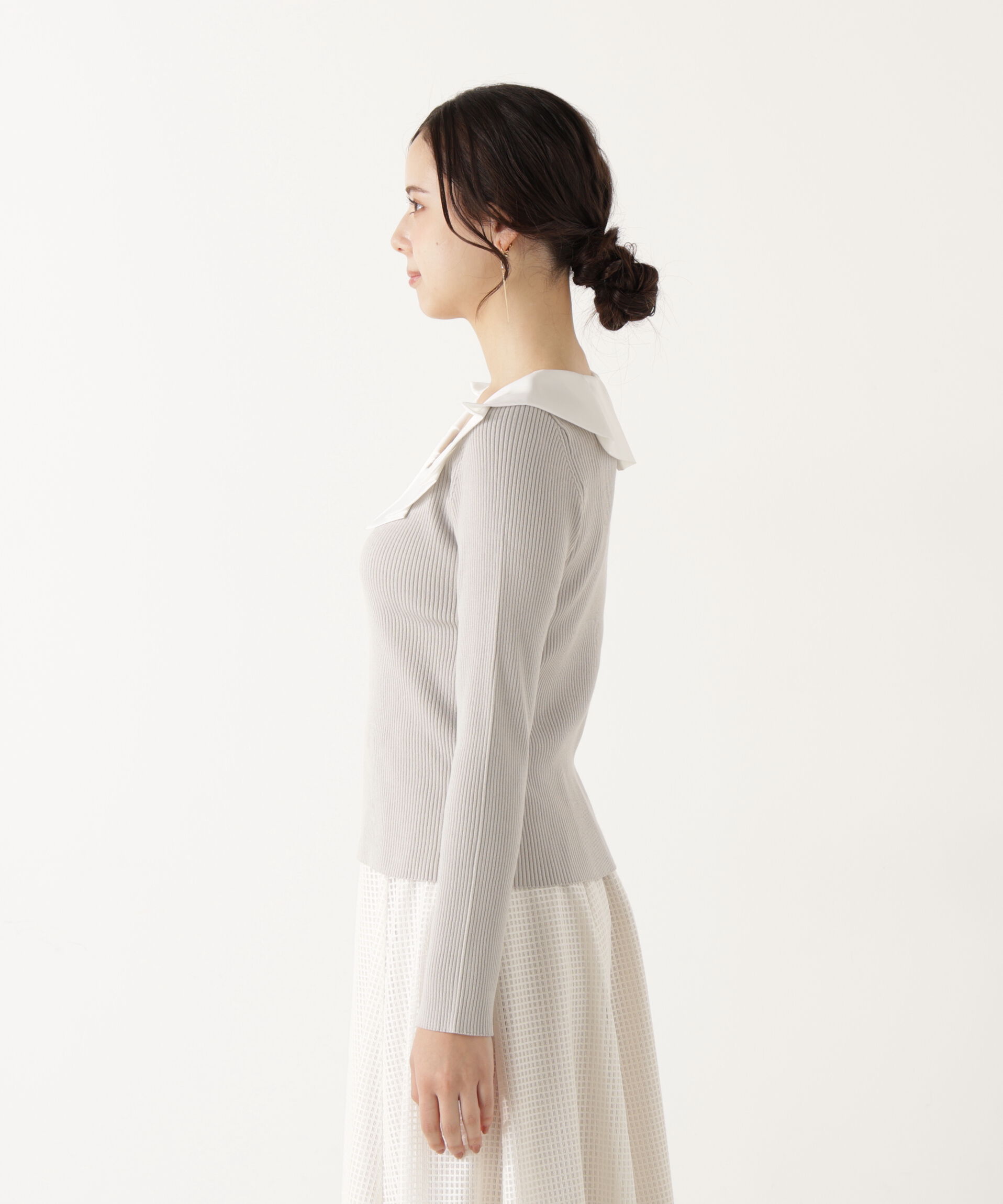 PROPORTION BODY DRESSING「ラッフルカラーニットトップス」|ニット・セーター|