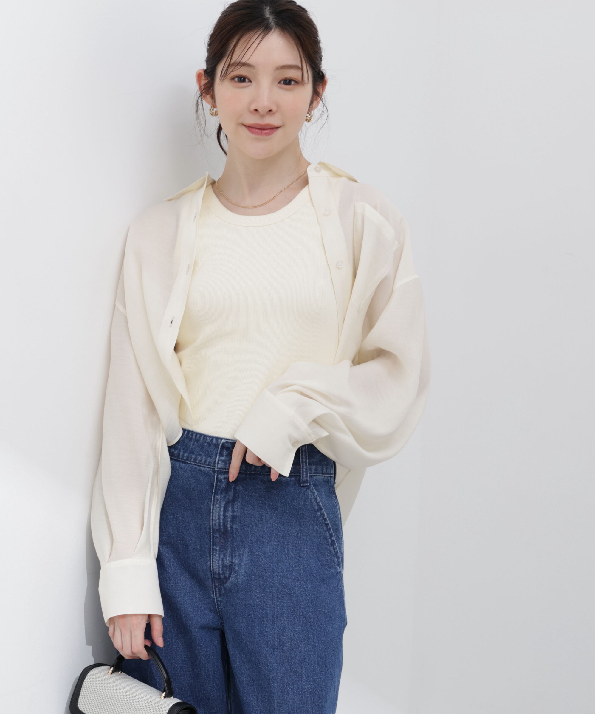 PROPORTION BODY DRESSING「短丈シアーシャツ 26SS」|シャツ・ブラウス|