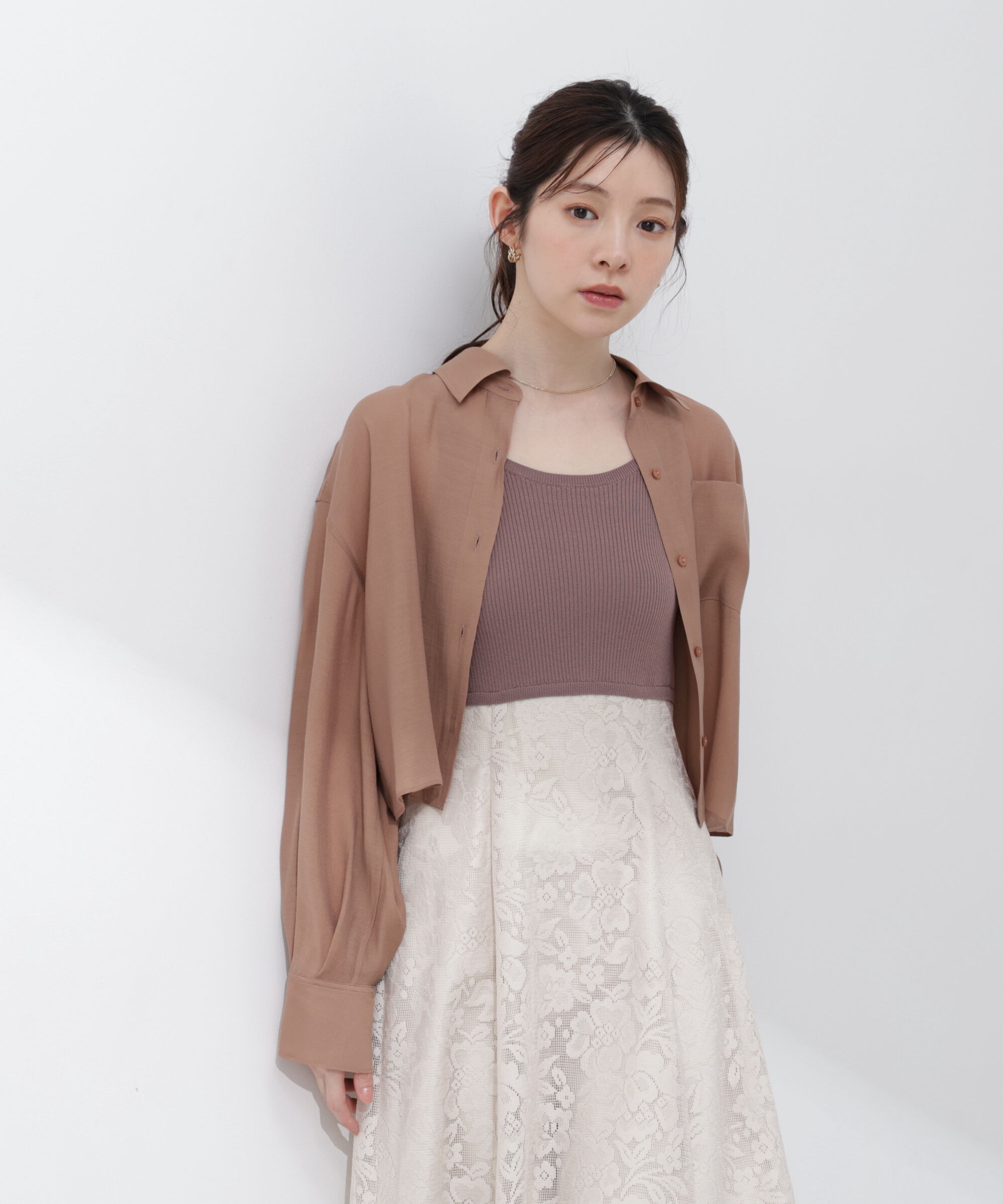 PROPORTION BODY DRESSING「短丈シアーシャツ 26SS」|シャツ・ブラウス|