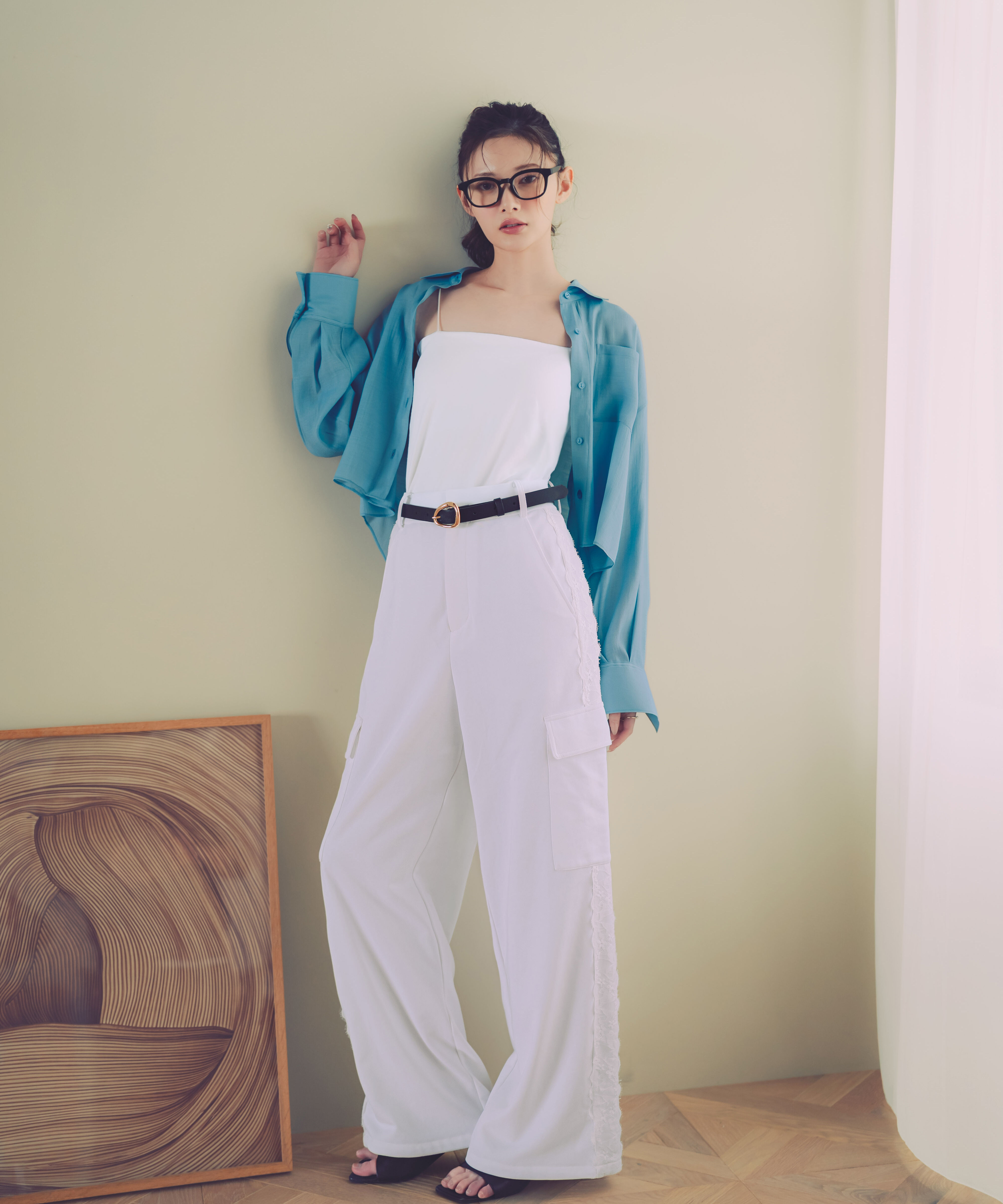 PROPORTION BODY DRESSING「短丈シアーシャツ 26SS」|シャツ・ブラウス|