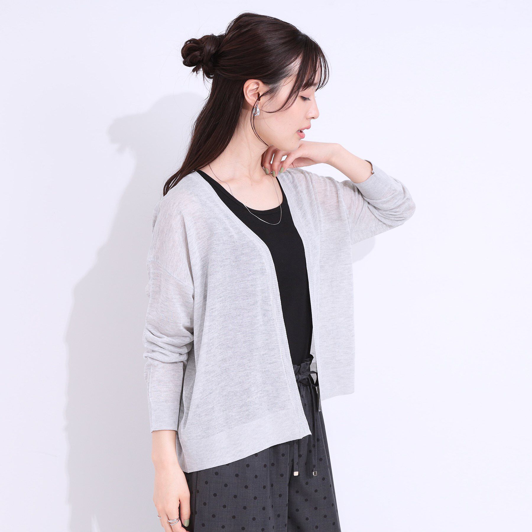 SHOO･LA･RUE「【洗える/S-LL】ナチュラル感が上品 サッと羽織れるカーディガン」|カーディガン|