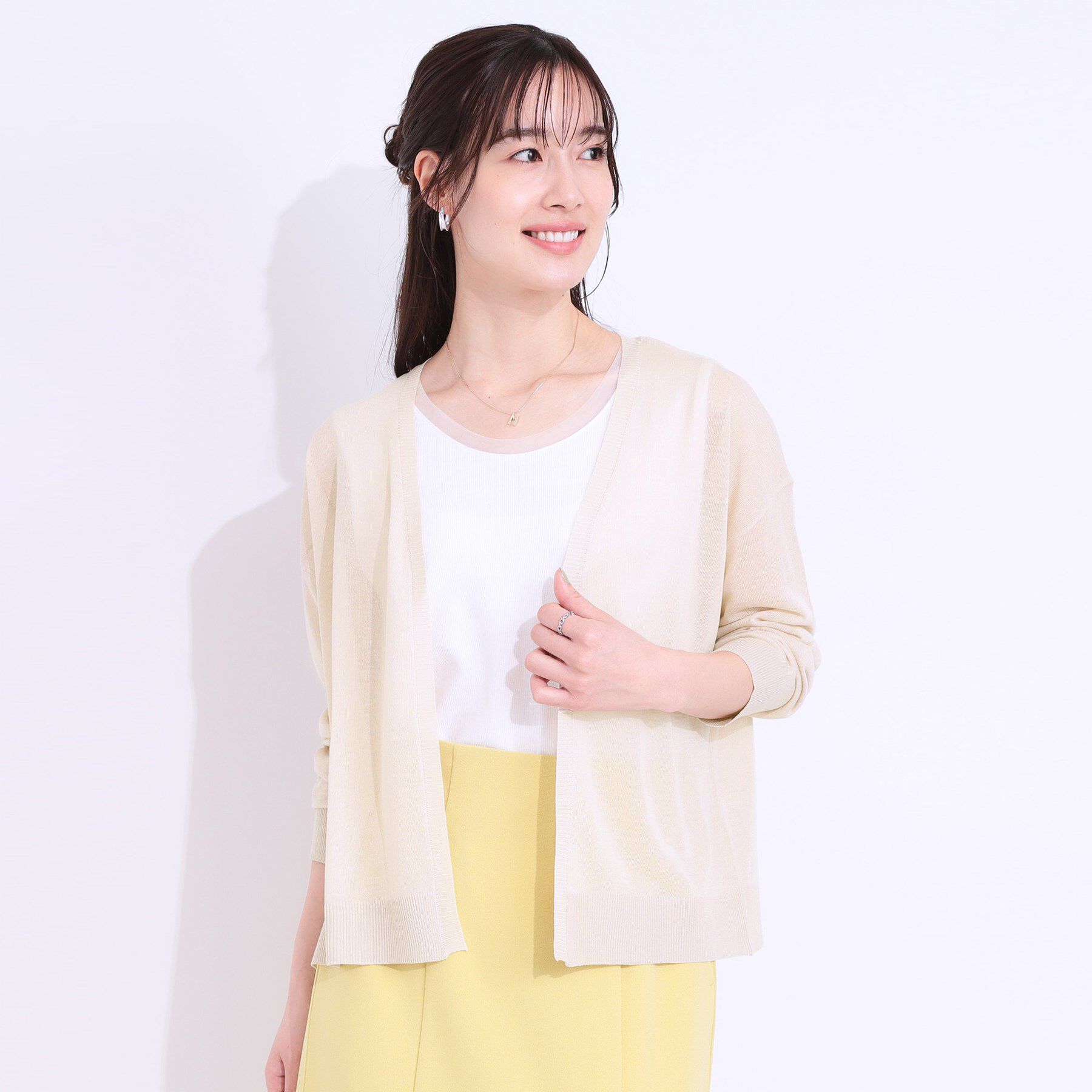 SHOO･LA･RUE「【洗える/S-LL】ナチュラル感が上品 サッと羽織れるカーディガン」|カーディガン|