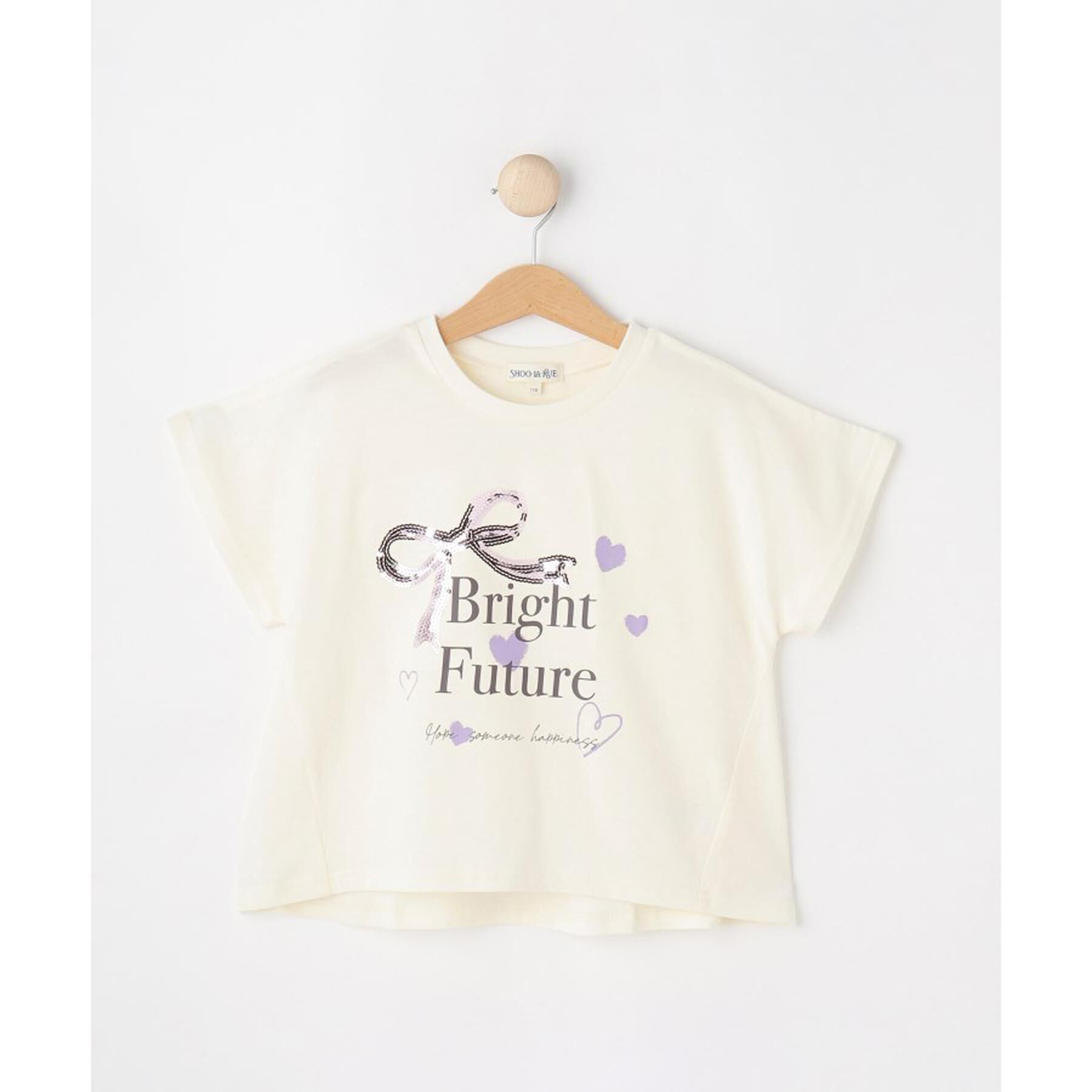 SHOO･LA･RUE「【100-150cm/ひんやり】スパンコールモチーフTシャツ」|Tシャツ・カットソー|