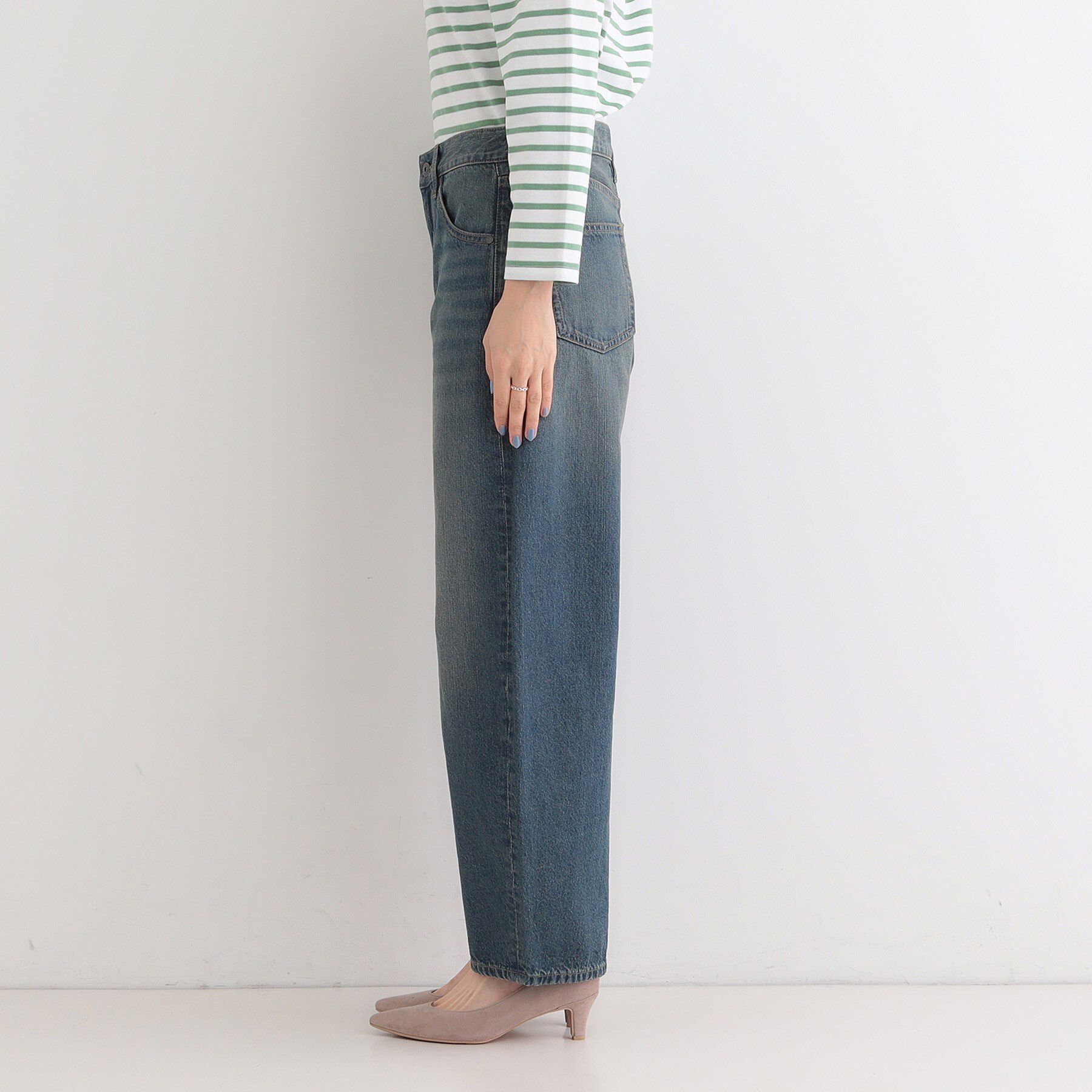 SHOO･LA･RUE「【SHOO・LA・RUE DENIM】ゆるっと決まる こなれカーブデニムパンツ」|デニム|