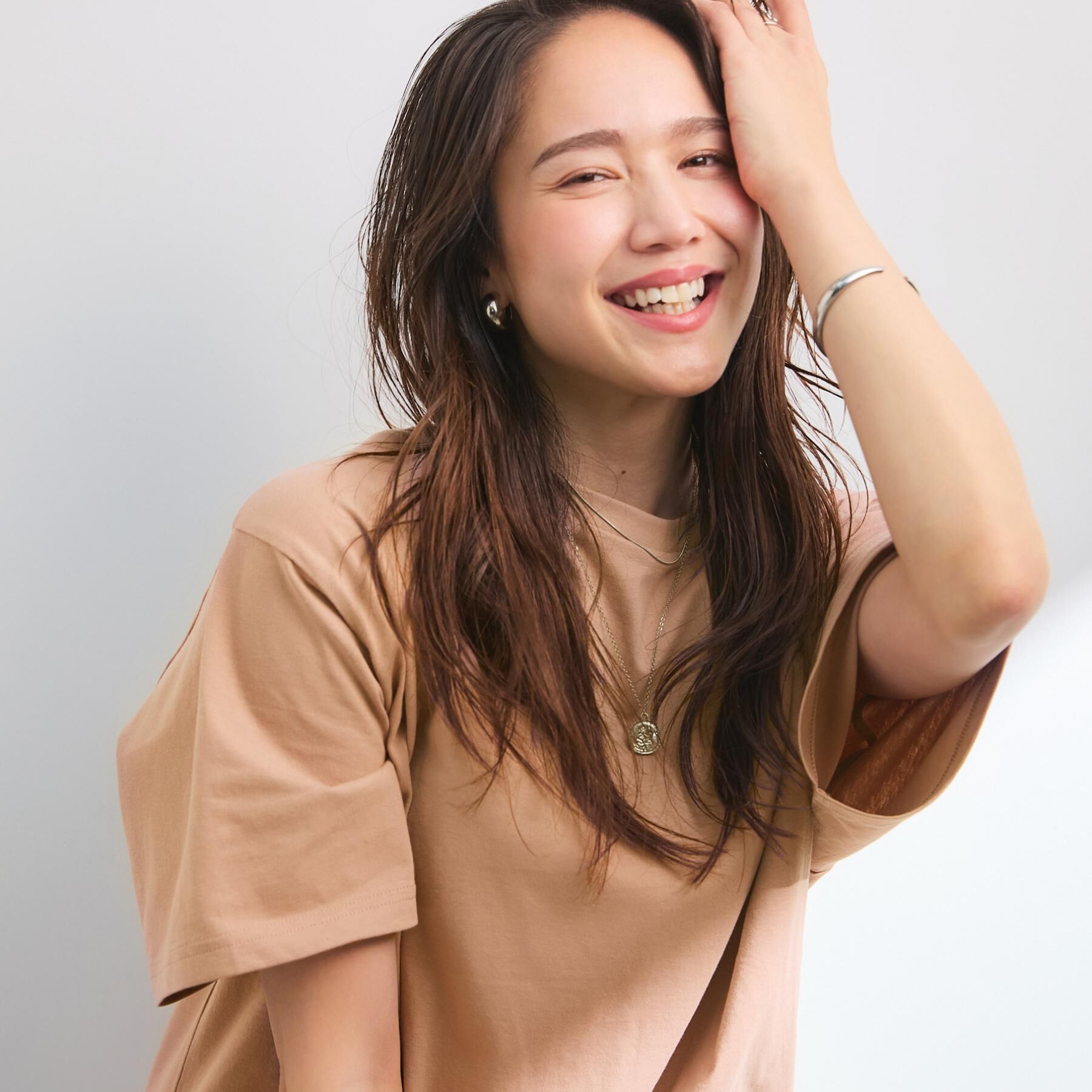 SHOO･LA･RUE「【綿100％/S-LL/プチプラ】 無地＆プリントアソート ベーシックTシャツ」|Tシャツ・カットソー|